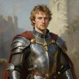 attractive bradley james as attractive king arthur pendragon, natural lighting, high quality, very detailed painting