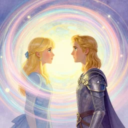 side profile, imogen poots, paladin, gloomhaven, luminescent, colorful swirly magic ripples, pastel colors, by greg manchess, huang guangjian, gil elvgren, sachin teng, greg rutkowski, jesper ejsing, ilya kuvshinov