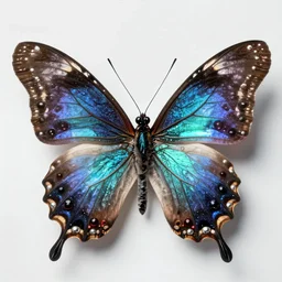 high quality close-up photo gothic pearlescent butterfly! jewelled gorgeous! highly detailed david ligare elson peter cinematic yellow neon lighting high quality low angle hd 8k sharp shallow depth of field