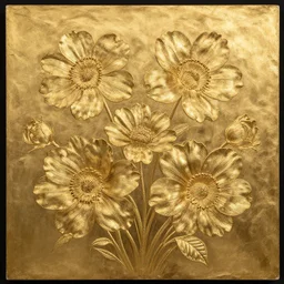 gilding artwork of flowers