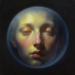 beautiful realistic fantasy painting of an orb with a nose , by pascal blanche and Frazetta and Beksinski, volumetric lighting, trending on art station, polarizer filter