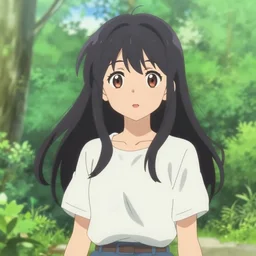 Anime, girl, cute, Nature, Japan, hyper-detailed, outdoors, 8k,