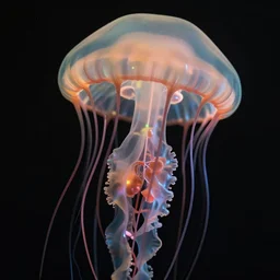a widescreen closeup detailed photo of a detailed human jellyfish head, by steve mccurry octane render 8 k