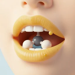 a mouth made of pasta, molecular gastronomy