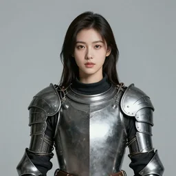 potrait of female with cable surrounding her armor