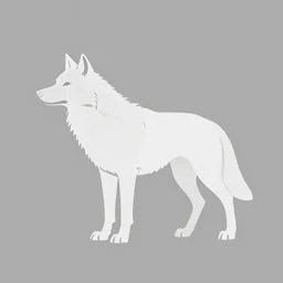 wolf template base sketch, sideways view, simple, no color, high quality, HD, 8K