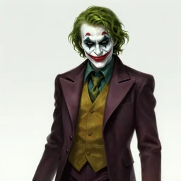 half dark knight half joker, digital painting, amazing detail, artstation, cgsociety
