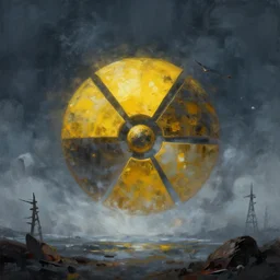 nuclear winter, dystopian surrealism, digital painting