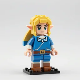 zelda made of lego, highly detailed, 8 k