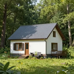 house in forest, vhs