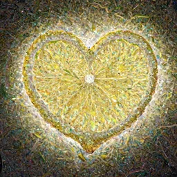 a lemmon in the shape of a heart, backlight, trending at artstation, trending art deviantart