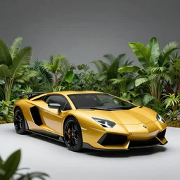 A Lamborghini of plants, photo realistic, photo studio, lighting, 8k