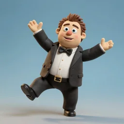 french danny devito dancing as claymation