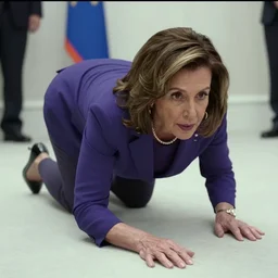 Nancy Pelosi crawling after you, trailcam footage