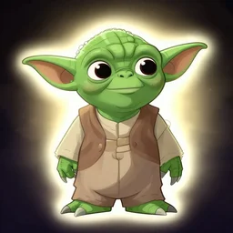 yoda illustration by genndy tartakovsky, backlight, 2d, cartoon network