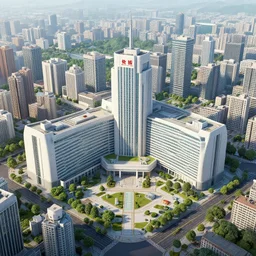 a beautiful ultradetailed highly detailed city military hospital by i. m. pei, nature, archdaily, wallpaper, highly detailed, trending on artstation.