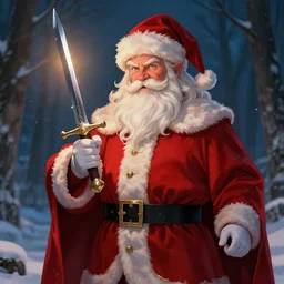 a sword forged by elves for santa claus