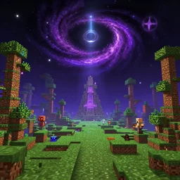 minecraft cosmic fantasy wallpaper