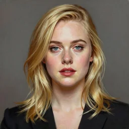 ultra realistic portrait painting of elle fanning in mad men, art by frank frazetta, 4 k, ultra realistic, highly detailed, epic lighting