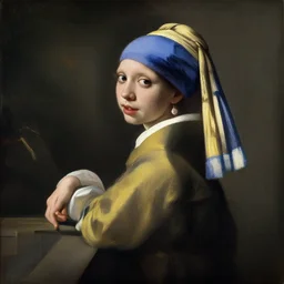 olivia wilde painted by jan vermeer, aristocratic pose, oil paintingt