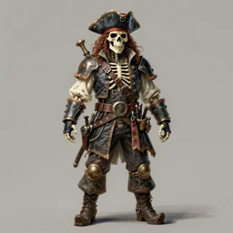 steampunk skeleton pirate, highly detailed, digital painting, trending on artstation, devianart, cgsociety, sharp focus, illustration, art by greg rutkowski and thomas kinkade