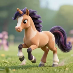 wide angle full body action shot of a ( my little pony ) as an ( appaloosa horse ), an ( appaloosa ) hybrid has a mane and tail like ( my little pony ), digital art, professional, high quality, 4 k, octane render, photorealistic, dof, bokeh, action
