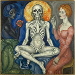 death is the martyr of beauty, mixed media, by austin osman spare, charles dellschau, hilma af klint, hieronymous bosch