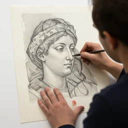 iovem et iovem arte graphica recenti depictum, illustrem insignem indolem designans, artem dei