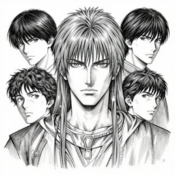 portrait of dante from dmc, pen and ink, intricate line drawings, by craig mullins, ruan jia, kentaro miura, greg rutkowski