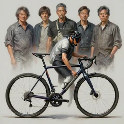 concept art of bicycle, highly detailed painting by dustin nguyen, akihiko yoshida, greg tocchini, greg rutkowski, cliff chiang, 4 k resolution, trending on artstation, 8 k