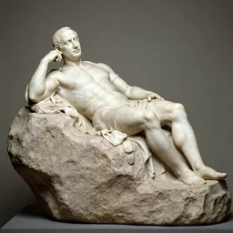 statue of benjamin netanyahu resting on a rock by vincenzo pacetti, 1 7 9 9, classical antiquity