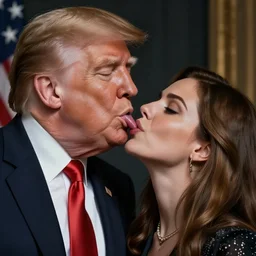 president trump licking joe bidens face