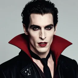 head and shoulders vogue fashion photo portrait of a male vampire, d & d, fantasy, annie liebovitz