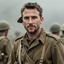 bradley cooper as a us ww 2 soldier during the liberation of france, highly detailed, cinematic lighting, photorealistic