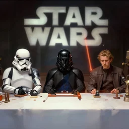 star wars last supper by beeple and greg rutkowski, digital painting, trending on artstation, sharp focus, 4 k