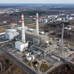 overhead shot of zaporizhzhia nuclear plant disaster