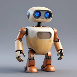 3D render of chappie robot