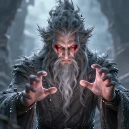 grey wizard casting a spell, details face, photo, bloody eyes, unreal engine, by popular digital artist, digital, artstation, detailed body, heavenly atmosphere, digital art, overdetailed art, trending on artstation, cgstudio, the most beautiful image ever created, dramatic, award winning artwork, beautiful scenery
