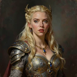 A fantasy comic book style portrait painting of a hybrid Scarlett Johansson, Anya Taylor-Joy, as a Mystical Valkyrie, a beautiful female Reptilian Warrior, Regal, Realistic, Refined, Detailed Digital Art, Josephine wall, Oil Painting, William-Adolphe Bouguereau, Art Frahm, Esao Andrews, Steampunk, Walt Disney (1937), Highly Detailed, Cinematic Lighting, Unreal Engine, 8k, HD
