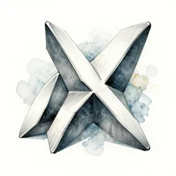 angular stylized watercolor ink technical illustration