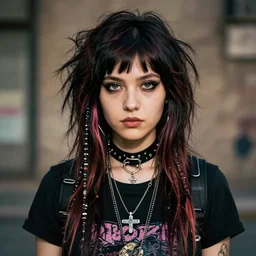 a portrait of a pretty sewer punk young lady by beeple