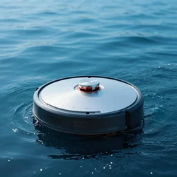 a roomba in the ocean