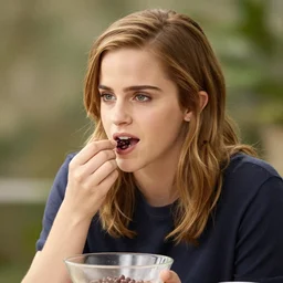 emma watson eating beans
