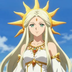 An anime portrait of Ssunbiki as a sun goddess from Skyrim, by Stanley Artgerm Lau, WLOP, Rossdraws, James Jean, Andrei Riabovitchev, Marc Simonetti, and Sakimichan, trending on artstation