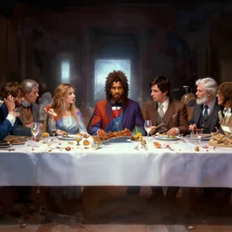 marvel universe last supper by beeple and greg rutkowski, digital painting, trending on artstation, sharp focus, 4 k