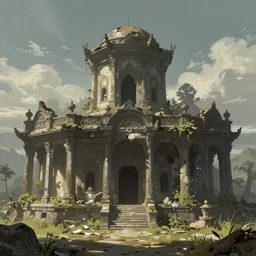 Lost temple, greg rutkowski, artstation, 4k