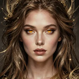 Norah Jones as a fantasy magic woman portrait, sci-fi, amber eyes, face, long hair, fantasy, intricate, elegant, highly detailed, digital painting, artstation, concept art, smooth, sharp focus, illustration, art by artgerm and greg rutkowski and alphonse mucha