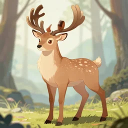 anime concept art of an anthropomorphic furry deer character, trending on FurAffinity