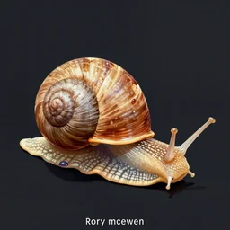 a beautiful illustration of a little plectostoma sciaphilum snail by rory mcewen, hyperdetailed, digital illustration, trending on artstation
