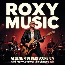 a poster for a roxy music performance